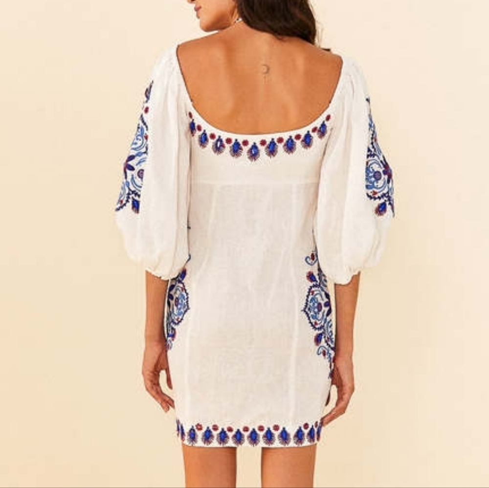 NWT FARM RIO | $285 Embroidered Embellished Mini Dress - Picture 8 of 16